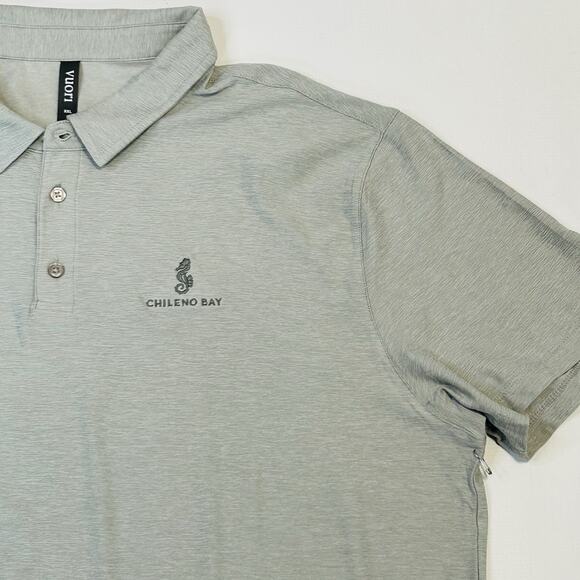 Vuori Strato Tech Polo Golf Shirt Mens XXL 2XL Gray Performance Chileno Bay - Picture 2 of 16